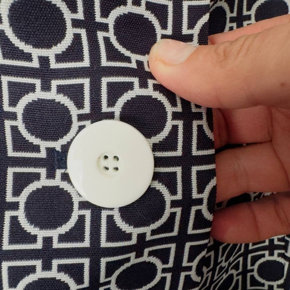 Le Suit Blazer Jacket Womens Size 4 Blue White - Picture 9 of 15